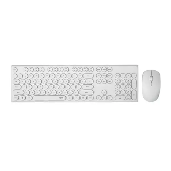 کیبورد و موس بی سیم رپو X260S WHITE Rapoo X260S Wireless Mouse & Keyboa