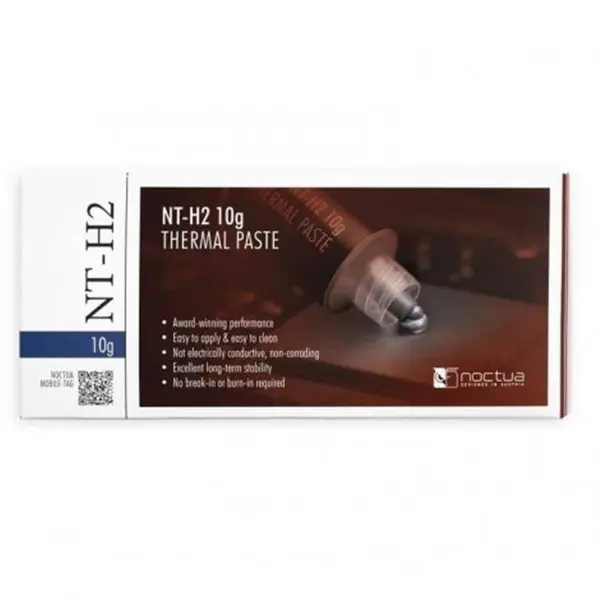 خمیر سیلیکون سرنگی 10 گرمی نوک توا مدل NT-H2 Noctua NT-H2 10 gram Thermal Compound