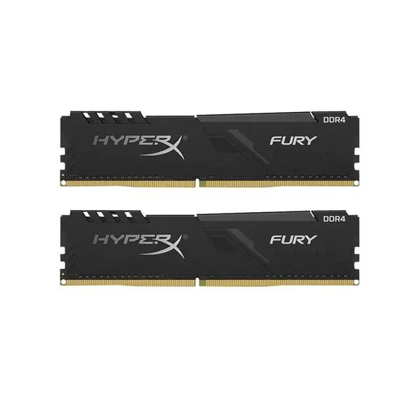 رم کینگستون هایپر ایکس فیوری با فرکانس 3200 مگاهرتز و حافظه 16 گیگابایت KingSton HyperX FURY DDR4 16GB 3200MHz CL16 Dual Channel Desktop RAM - 2