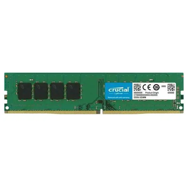 رم دسکتاپ کروشیال با فرکانس 3200 مگاهرتز و حافظه 8 گیگابایت Crucial DDR4 8GB 3200Mhz Single Channel Desktop RAM