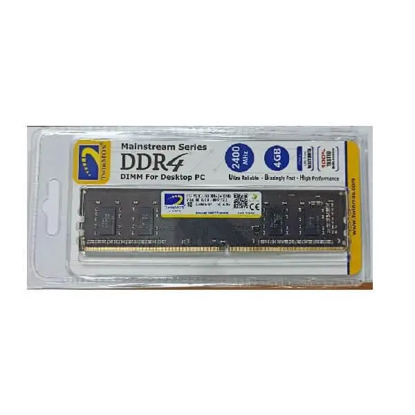 رم توینموس با حافظه 4 گیگابایت و فرکانس 2400 مگاهرتز TwinMOS PC4-19200 4GB DDR4 2400MHz Desktop Ram - 4