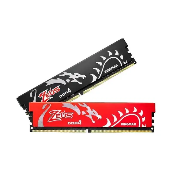 رم کامپیوتر 8 گیگابایت Kingmax GAMING ZEUS DRAGON مدل KM-LD4-3000-8GHS Kingmax Zeus Dragon DDR4 8GB 3000Mhz CL17 Single Channel Desktop RAM - 3