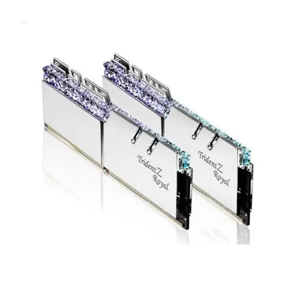رم CL18 DDR4 جی اسکیل 64 گیگابایت 3600MHZ مدل TRIDENT Z ROYAL SILVER Trident Z Royal RS DDR4 64GB 3600MHz CL18 Dual Channel Desktop RAM - 3