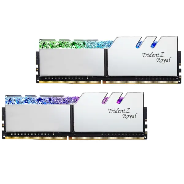 رم CL18 DDR4 جی اسکیل 64 گیگابایت 3600MHZ مدل TRIDENT Z ROYAL SILVER Trident Z Royal RS DDR4 64GB 3600MHz CL18 Dual Channel Desktop RAM - 4