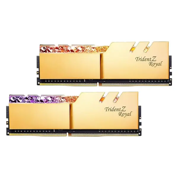 رم CL18 DDR4 جی اسکیل 64 گیگابایت 4000MHZ مدل TRIDENT Z ROYAL GOLD G.SKILL TridentZ Royal RG DDR4 64GB 4000MHz CL18 Dual Channel Desktop RAM - 5