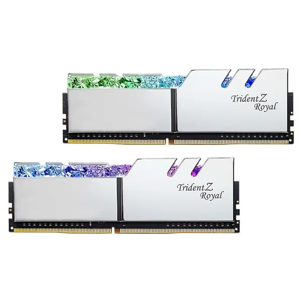 رم CL18 DDR4 جی اسکیل 64 گیگابایت 3600MHZ مدل TRIDENT Z ROYAL SILVER Trident Z Royal RS DDR4 64GB 3600MHz CL18 Dual Channel Desktop RAM - 5