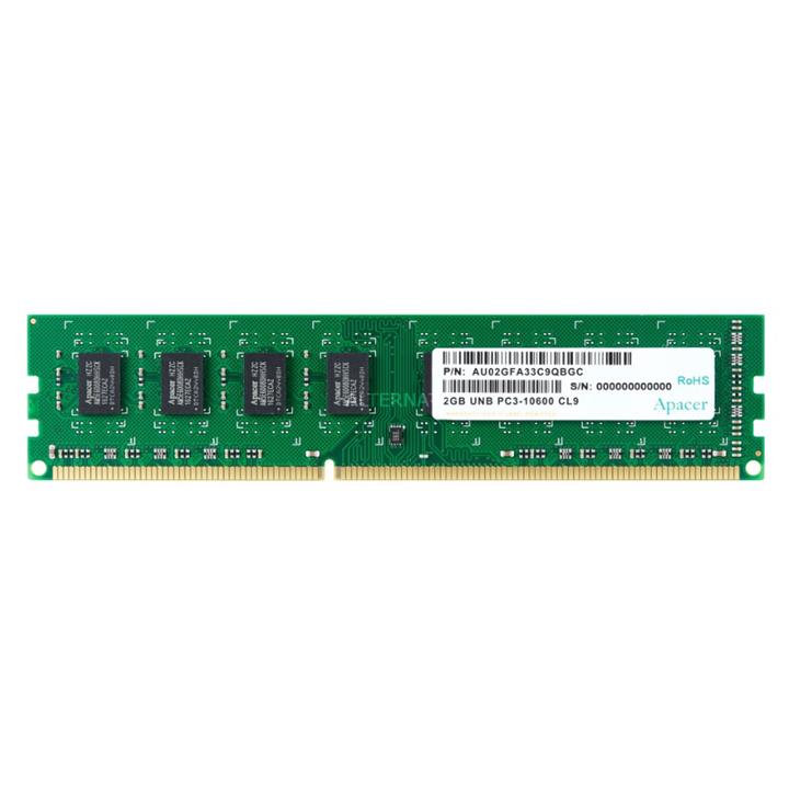 رم دسکتاپ DDR3 تک کاناله 1333 مگاهرتز CL9 اپیسر مدل UNB PC3-10600 ظرفیت 2 گیگابایت