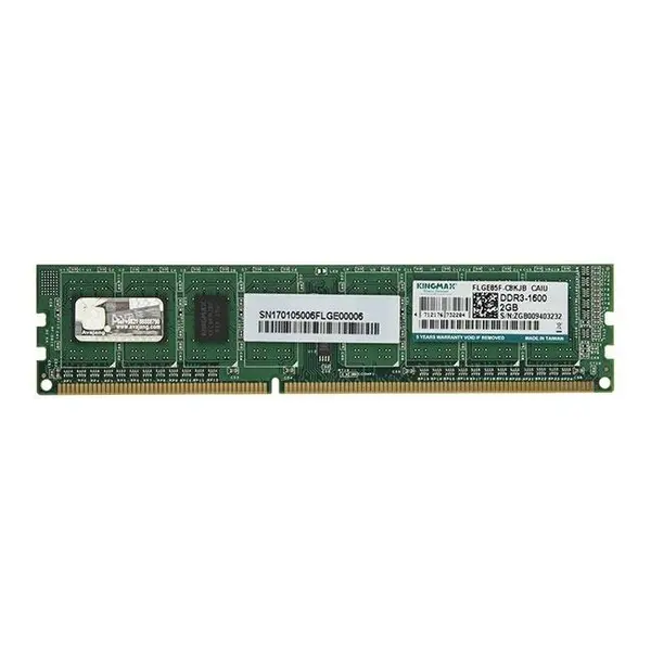 رم دسکتاپ DDR3 تک کاناله 1600 مگاهرتز کینگ مکس ظرفیت 2 گیگابایت Kingmax DDR3 1600MHz Single Channel Desktop RAM - 2GB - 3
