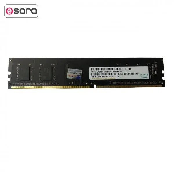 رم دسکتاپ DDR4 تک کاناله 2400 مگاهرتز اپیسر ظرفیت 4 گیگابایت Apacer DDR4 2400MHz Single Channel Desktop RAM - 4GB - 4