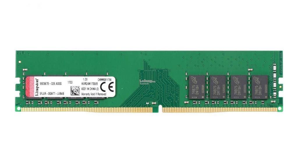 Kingston DDR4 2400MHz Single Channel Desktop RAM - 8GB