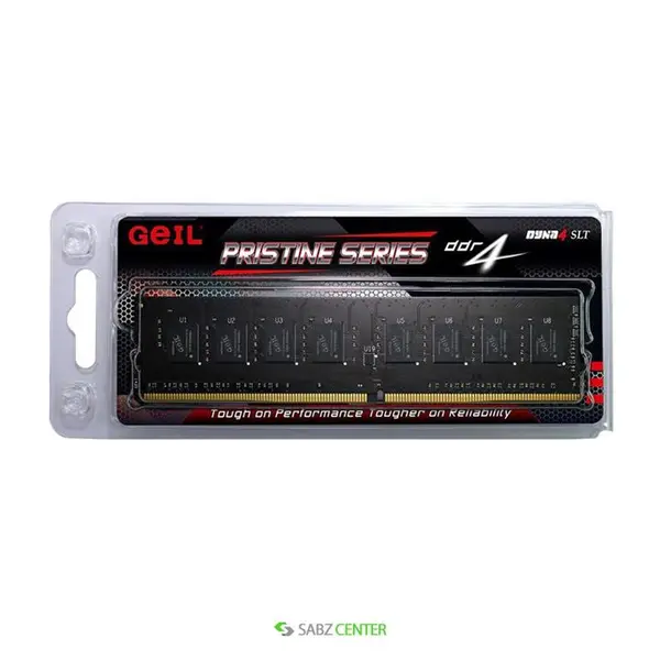 رم دسکتاپ DDR4 تک کاناله 2400 مگاهرتز CL16 گیل مدل Pristine ظرفیت 8 گیگابایت Geil Pristine DDR4 2400MHz CL16 Single Channel Desktop RAM - 8GB
