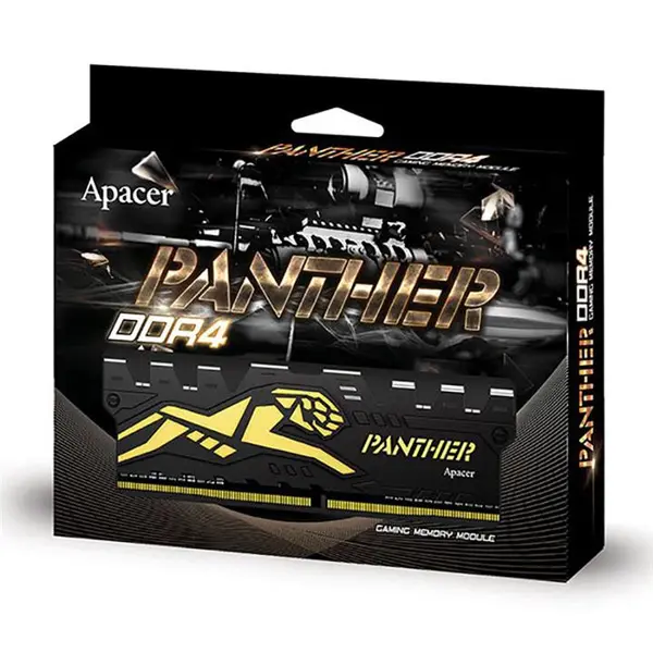 رم دسکتاپ DDR4 تک کاناله 2400 مگاهرتز CL17 ای دیتا مدل Panther ظرفیت 4 گیگابایت Apacer Panther DDR4 2400MHz CL17 Single Channel Desktop RAM - 4GB - 3
