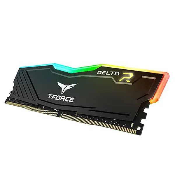 رم کامپیوتر DDR4 تک کاناله 2400 مگاهرتز CL16 تیم گروپ مدل DELTA RGB ظرفیت 8 گیگابایت RAM: Team Group T-Force Delta RGB 8GB DDR4 2400MHz CL16 - 2