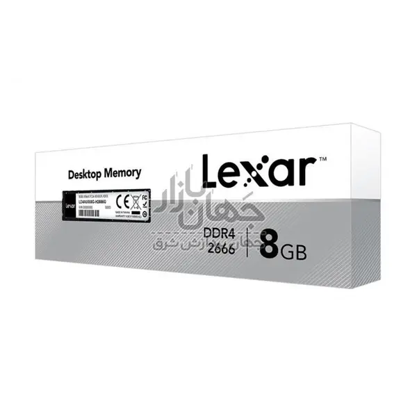رم کامپیوتر DDR4 تک کاناله 2666 مگاهرتز CL19 لکسار مدل LD4AU008G ظرفیت 8 گیگابایت Lexar LD4AU008G-R2666U 8GB DDR4 2666MHz RAM PC - 3