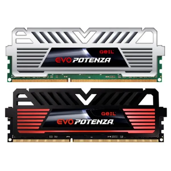 رم دسکتاپ DDR4 دو کاناله 3000 مگاهرتز CL15 گیل مدل Potenza ظرفیت 16 گیگابایت Geil Evo Potenza DDR4 3000MHz CL15 Dual Channel Desktop RAM - 16GB - 2