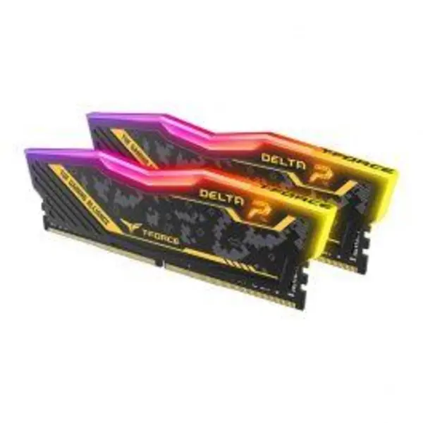 رم دسکتاپ DDR4 دو کاناله 3000 مگاهرتز CL16 تیم گروپ مدل T-Force Delta RGB ظرفیت 16 گیگابایت RAM: Team Group T-Force Delta TUF RGB 2×8GB=16GB DDR4 3000MHz CL16 - 4