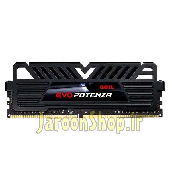 رم دسکتاپ DDR4 دو کاناله 3200 مگاهرتز CL16 گیل مدل Potenza ظرفیت 8 گیگابایت Geil Evo Potenza DDR4 3200MHz CL16 Dual Channel Desktop RAM - 8GB