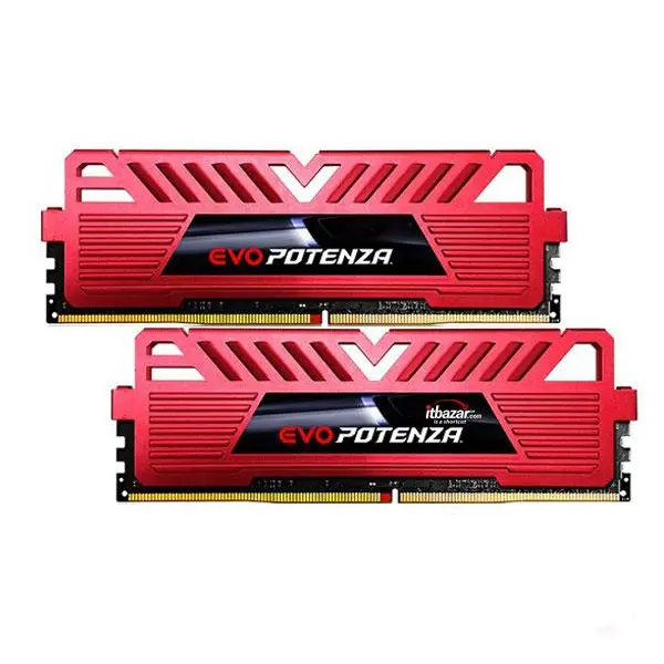 رم دسکتاپ DDR4 دو کاناله 3200 مگاهرتز CL16 گیل مدل Potenza ظرفیت 8 گیگابایت Geil Evo Potenza DDR4 3200MHz CL16 Dual Channel Desktop RAM - 8GB