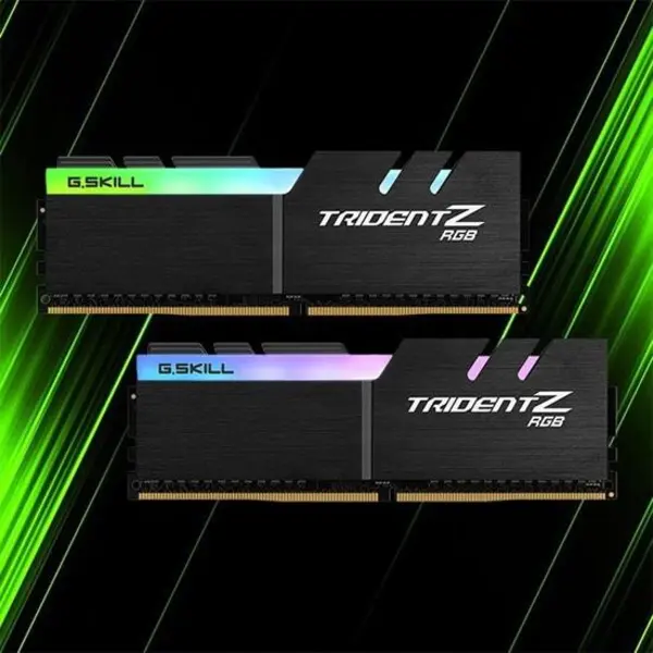 رم دسکتاپ DDR4 دو کاناله 3200 مگاهرتز CL16 جی اسکیل مدل Trident Z RGB ظرفیت 32 گیگابایت G.SKILL Trident Z RGB DDR4 3200Mhz CL16 Dual Channel Desktop RAM 32GB