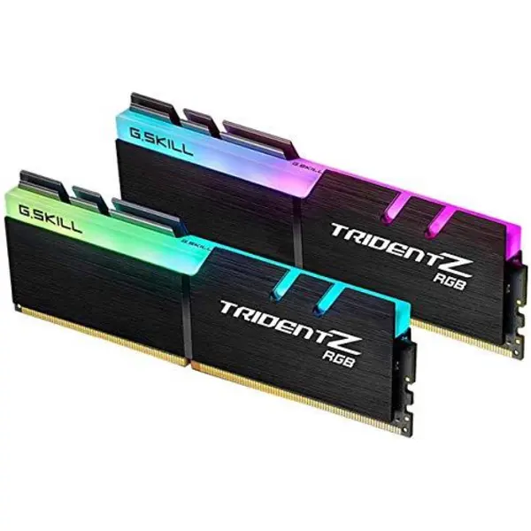 رم دسکتاپ DDR4 دو کاناله 3200 مگاهرتز CL16 جی اسکیل مدل Trident Z RGB ظرفیت 32 گیگابایت G.SKILL Trident Z RGB DDR4 3200Mhz CL16 Dual Channel Desktop RAM 32GB