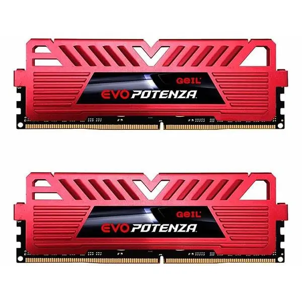 رم دسکتاپ DDR4 دو کاناله 3200 مگاهرتز CL16 گیل مدل Potenza Geil Evo Potenza DDR4 3200MHz CL16 Dual Channel Desktop RAM - 16GB