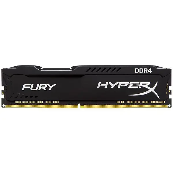 رم دسکتاپ DDR4 تک کاناله 3200 مگاهرتز CL18 کینگستون مدل HyperX Fury Black ظرفیت 16 گیگابایت Kingston HyperX Fury Black DDR4 3200MHz CL18 Single Channel Desktop RAM 16GB - 5