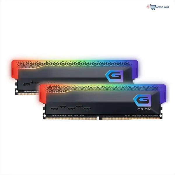 رم دسکتاپ DDR4 دو کاناله 3200 مگاهرتز CL16 گیل مدل ORION RGB AMD ظرفیت 32 گیگابایت RAM: Geil Orion RGB 2×16GB=32GB DDR4 3200MHz CL16 - 2
