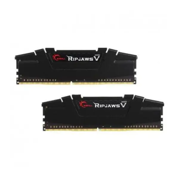 رم دسکتاپ DDR4 دو کاناله 3200 مگاهرتز CL16 جی اسکیل مدل Ripjaws V ظرفیت 16 گیگابایت G.SKILL RIPJAWS V DDR4 3200MHz CL16 Dual Channel Desktop RAM 16GB
