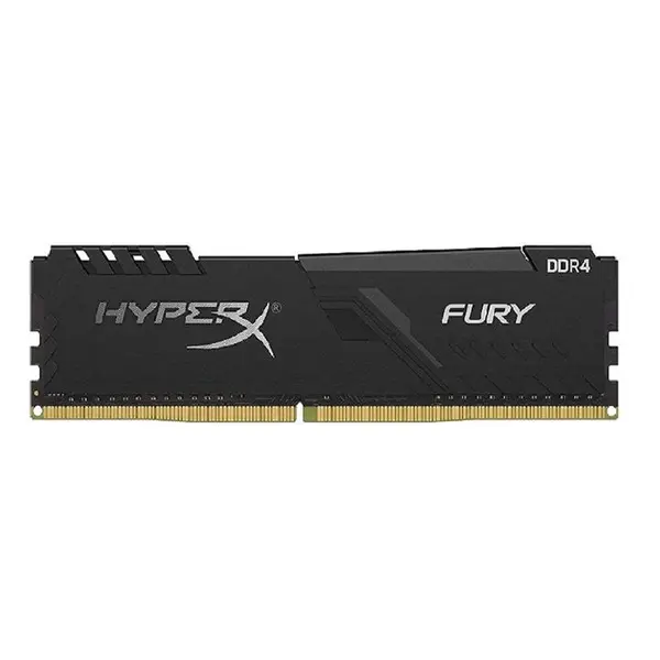 رم دسکتاپ DDR4 تک کاناله 3200 مگاهرتز CL18 کینگستون مدل HyperX Fury Black ظرفیت 16 گیگابایت Kingston HyperX Fury Black DDR4 3200MHz CL18 Single Channel Desktop RAM 16GB - 3