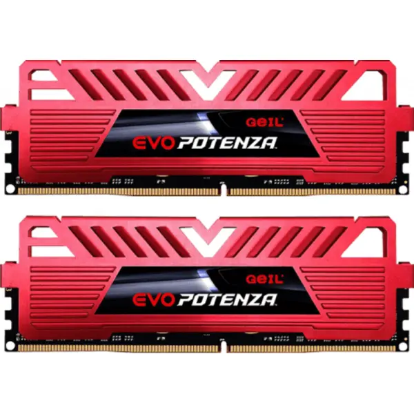 رم دسکتاپ DDR4 دو کاناله 3200 مگاهرتز CL16 گیل مدل Potenza Geil Evo Potenza DDR4 3200MHz CL16 Dual Channel Desktop RAM - 16GB