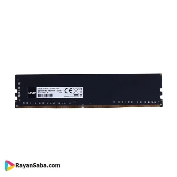 رم دسکتاپ DDR4 لکسار 3200MHz ظرفیت 8 گیگابایت LEXAR LD4AU008G-H3200GN DDR4 3200MHz 8GB8GBx1 Desktop RAM