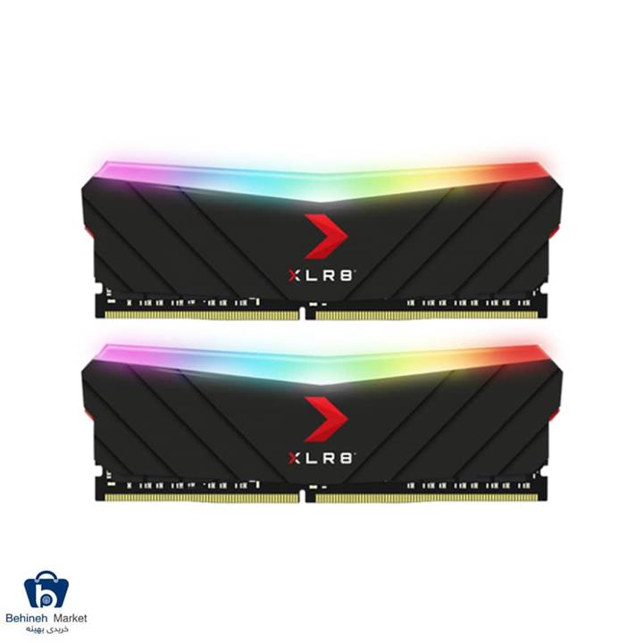 رم دسکتاپ DDR4 دو کاناله 4000 مگاهرتز PNY سری XLR8 Gaming EPIC-X RGB ظرفیت 16GB بسته دو عددی