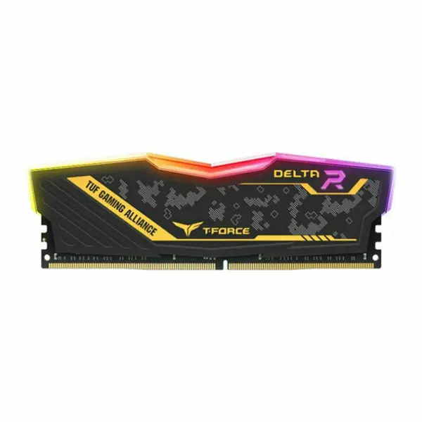 رم تیم گروپ DELTA TUF RGB 32GB 16GBx2 3200Mhz CL16 Team Group DELTA TUF Gaming Alliance RGB 32GB2x16GB DDR4 3200MHz CL16 Desktop RAM - 3