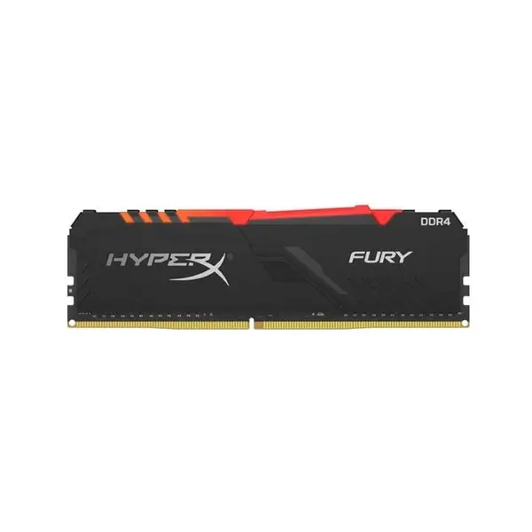 رم کینگستون مدل HyperX FURY RGB 3200MHz CL16 با ظرفیت 16 گیگابایت Kingston HyperX FURY RGB 16GB 3200MHz CL16 DDR4 - 5