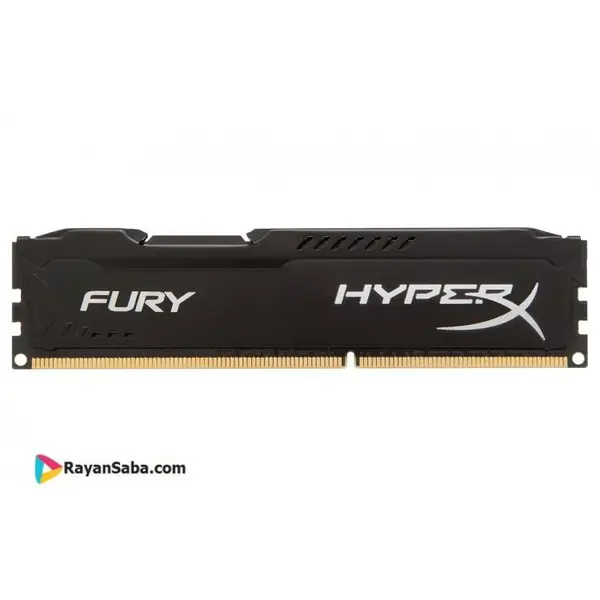 رم کامپیوتر کینگستون مدل HyperX Fury DDR3 1600MHz CL10 ظرفیت 8 گیگابایت Kingston HyperX Fury 8GB DDR3 1600MHz CL10 Single Channel RAM HX316C10F/8 - 2