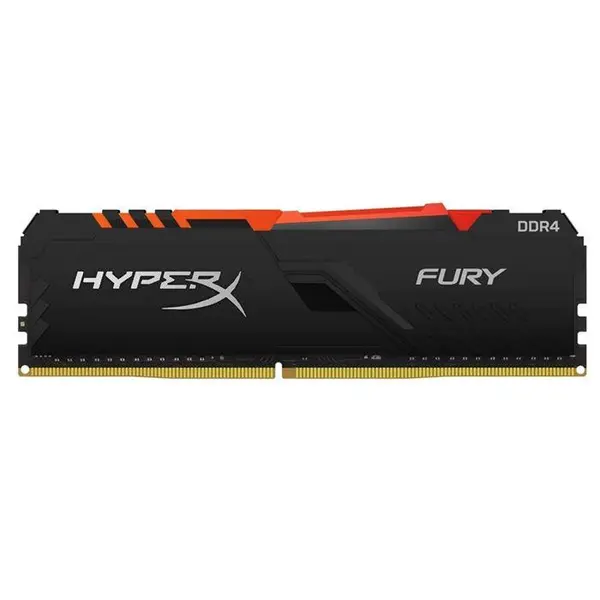 رم کینگستون مدل HyperX FURY RGB 3200MHz CL16 با ظرفیت 16 گیگابایت Kingston HyperX FURY RGB 16GB 3200MHz CL16 DDR4 - 2