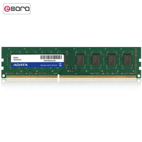رم کامپیوتر ای دیتا مدل Premier DDR3 1600MHz 240Pin Unbuffered DIMM ظرفیت 4 گیگابایت Adata Premier PC3-12800 4GB DDR3 1600MHz 240Pin U-DIMM Ram - 4