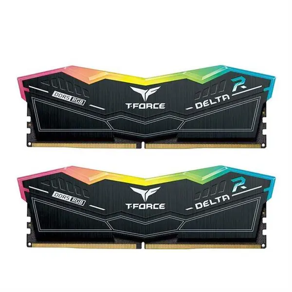رم کامپیوتر تیم گروپ سری TeamGroup DELTA با ظرفیت 32 گیگابایت و فرکانس 6000 مگاهرتز Team Group DELTA RGB 32GB 16GBx2 6000MHz DDR5 Memory