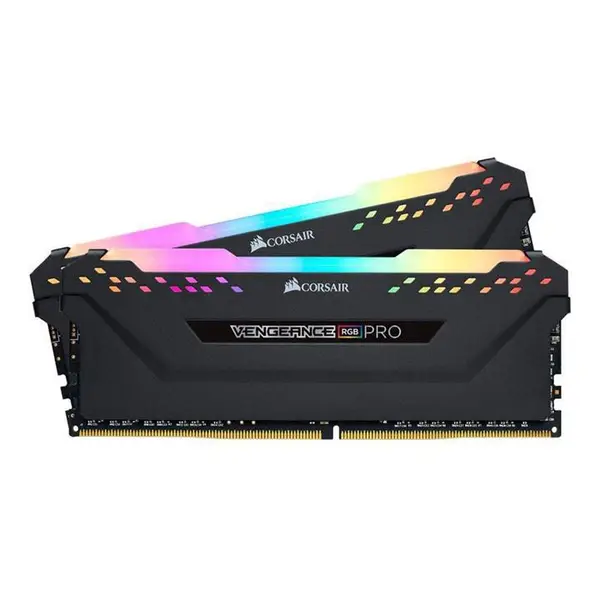 رم دسکتاپ کورسیر VENGEANCE RGB PRO 64GB DUAL 2x32GB 3200MHz CL16 DDR4 Corsair VENGEANCE RGB PRO Black DDR4 64GB 3200MHz CL16 Dual Channel Ram - 2