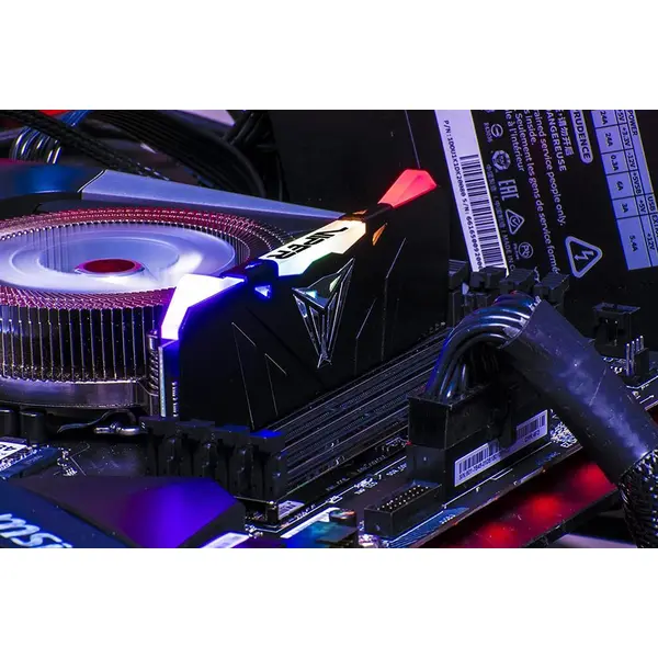 رم کامپیوتر پتریوت مدل Viper RGB Series DDR4 Dual فرکانس 3200 مگاهرتز و حافظه 16 گیگابایت Patriot Viper RGB Series DDR4 16GB 3200MHz Dual Channel Desktop Ram - 4