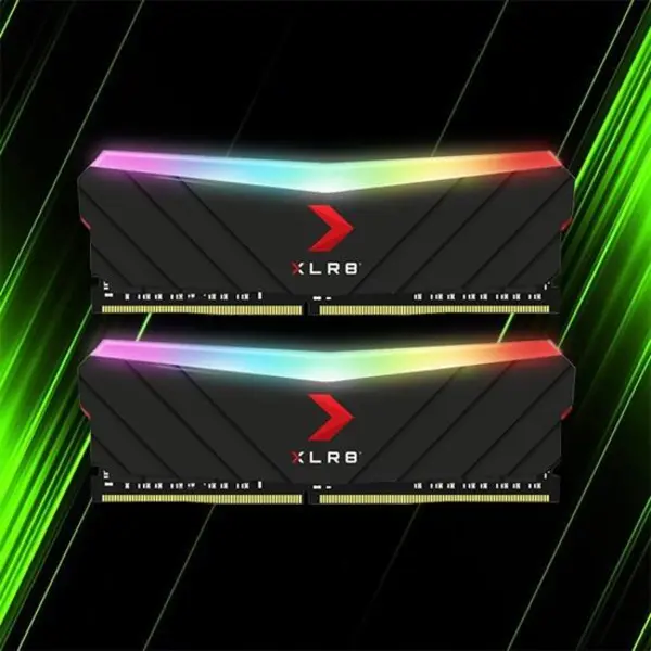 رم دسکتاپ دو کاناله پی ان وای مدل XLR8 Gaming EPIC-X RGB با حافظه 16 گیگابایت و فرکانس 3200 مگاهرتز PNY XLR8 Gaming EPIC-X RGB 16GB DDR4 3200MHz CL16 Dual Channel Desktop RAM - 2
