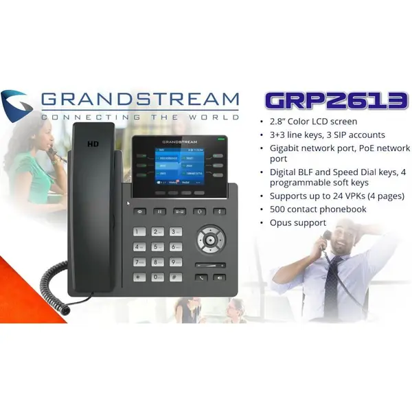 تلفن تحت شبکه گرنداستریم مدل GRP2613 Grandstream GRP2613 IP Phone