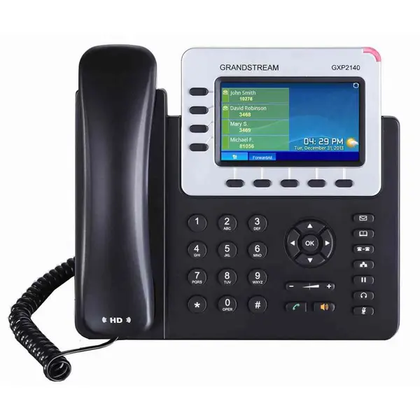 تلفن تحت شبکه باسیم گرنداستریم مدل GXP2140 Grandstream GXP2140 4-Line Enterprise Corded IP Phone
