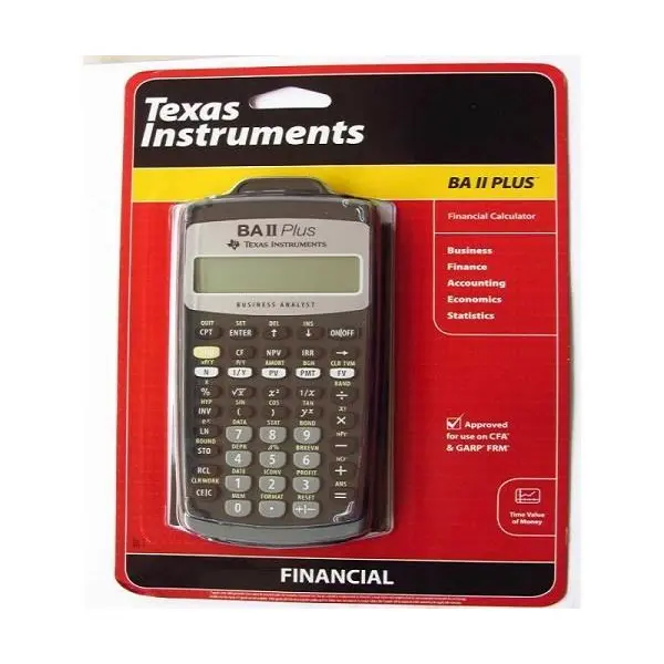 ماشین حساب تگزاس اینسترومنتس مدل BA II PLUS Texas Instruments BA II PLUS Calculator