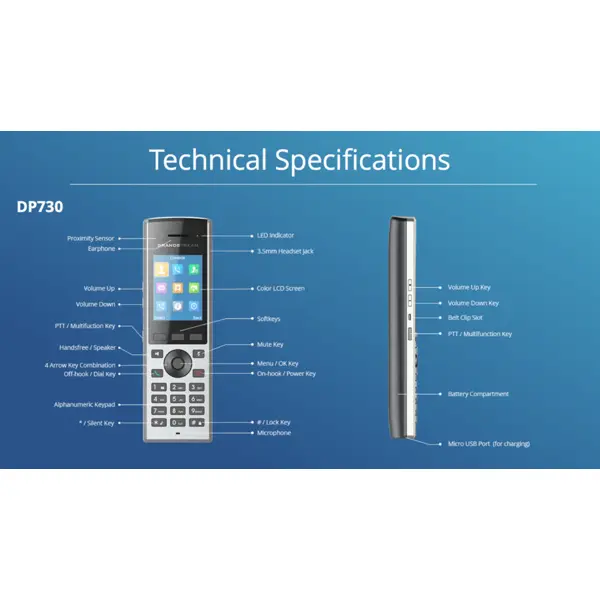 تلفن تحت شبکه بیسیم گرنداستریم Grandstream DP 730 Grandstream DP730