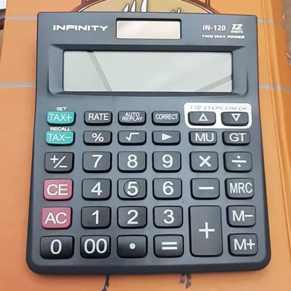 ماشین حساب رومیزی اینفینیتی INFINITY IN-120 دوصفر نور و باتری