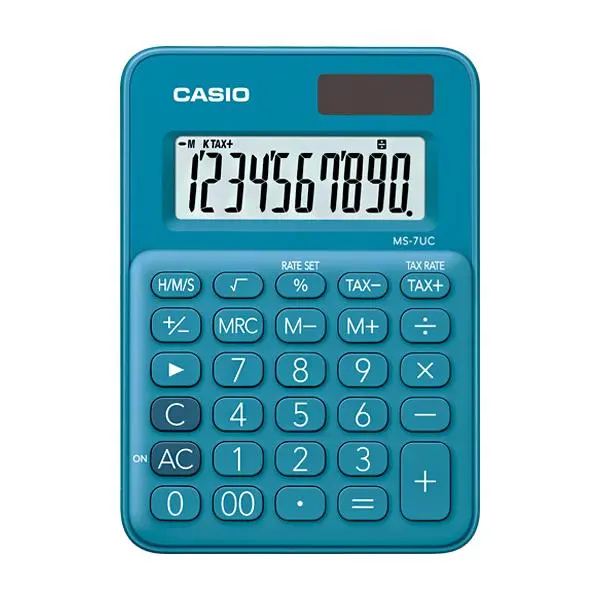 ماشین حساب کاسیو مدل MS-7UC-BU Casio MS-7UC-BU Calculator - 2