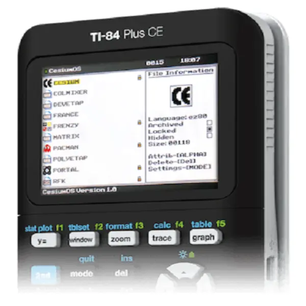 ماشین حساب تگزاس اینسترومنتس مدل TI-84 Plus CE Texas Instruments TI-84 Plus CE Calculator