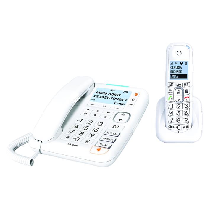 تلفن ثابت بی سیم آلکاتل مدل دوگوشی XL785 Combo Voice