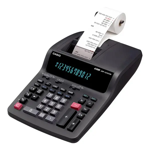 ماشین حساب رومیزی کاسیو مدل دی آر 120 تی ام Casio DR-120TM Printing Calculator